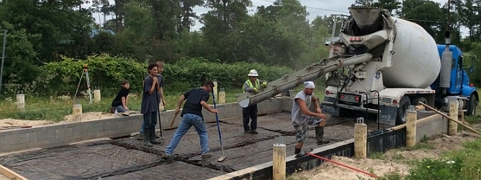 Pouring a floor for the Kingdom