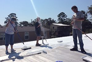 Fixing that roof!