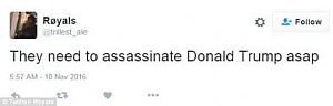 Calls for Trump assasination.