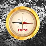 Tsiyon compass in the ashes.