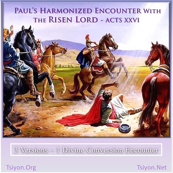 Pauls harmonized encounter with the Risen Lord acts 26 tap image to read this edition of the Tsiyon News 
