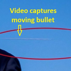 trump bullet in air